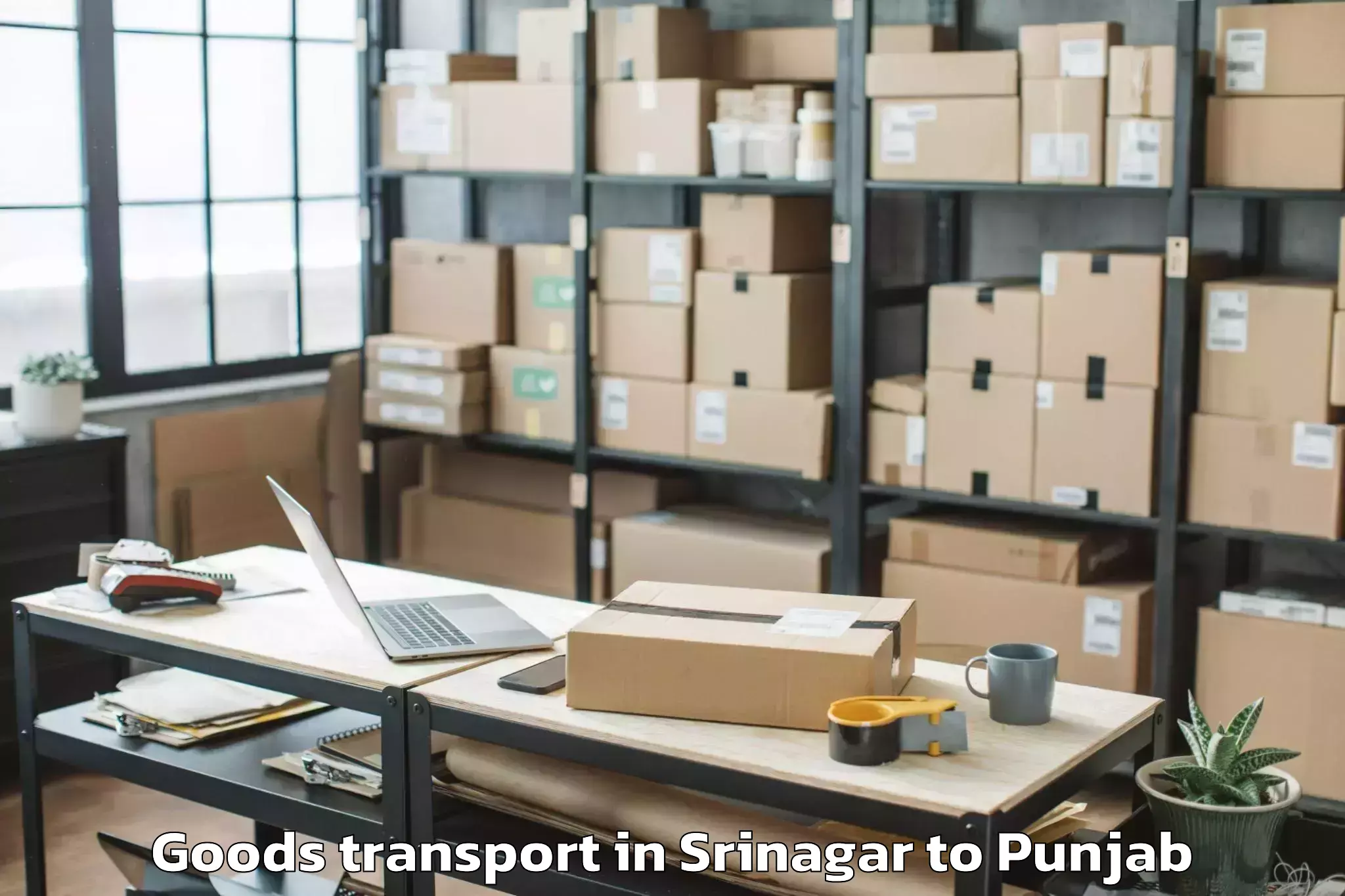 Book Srinagar to Bathinda Goods Transport